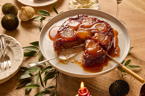 Waitrose Michel Roux’s Toffee Apple Pudding with Crème Fraîche