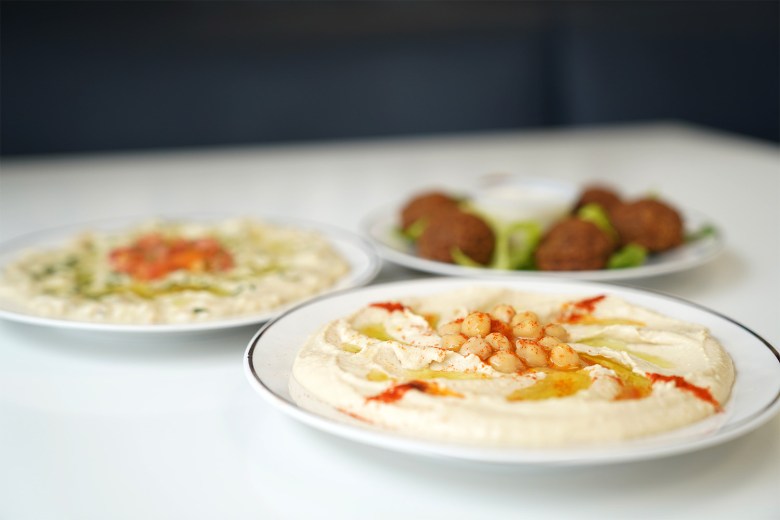 Hummus and other dishes at Zakee Mediterranean Street Food in Akron's Merriman Valley.
