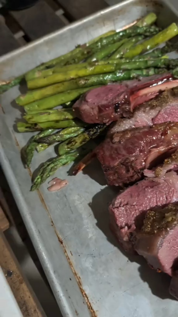 How i roast a rack of lamb on the kettle
