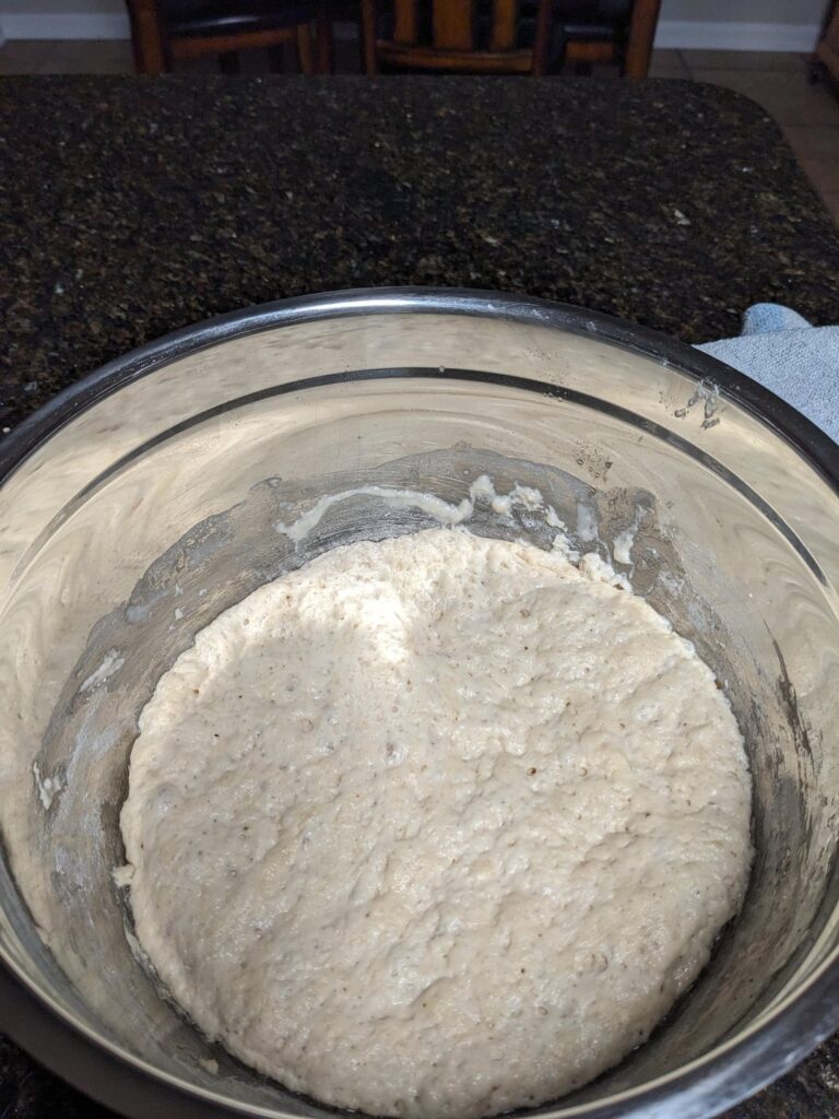 Homemade Salami and Mozzarella Focaccia Pizza Homemade Salami and Mozzarella Focaccia Pizza