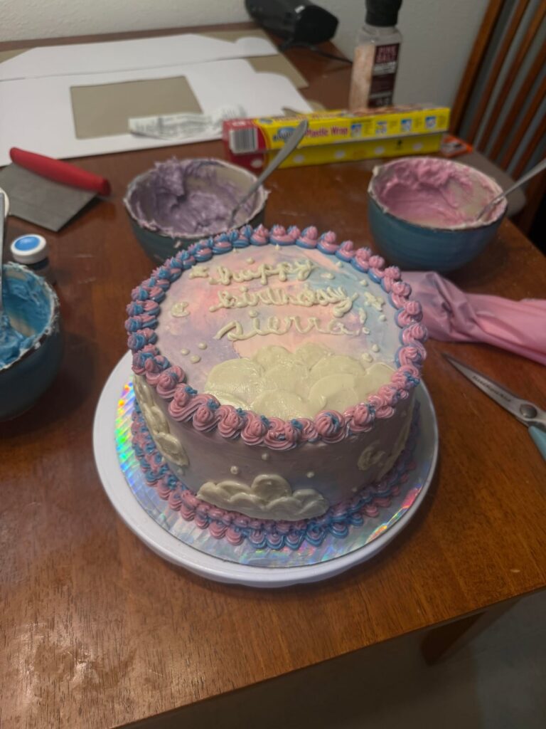 first time decorating a cake