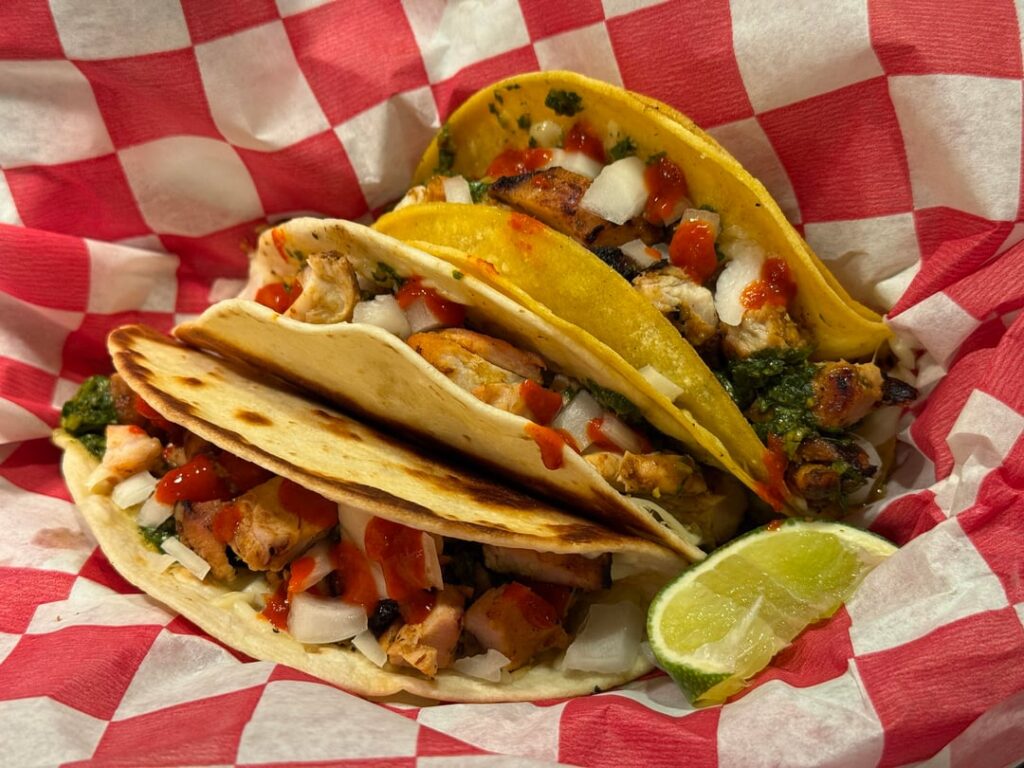 Just some quick grilled chicken tacos for the evening.