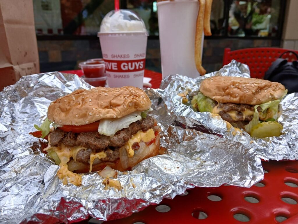 5 Guys + Saturday afternoon = Good time