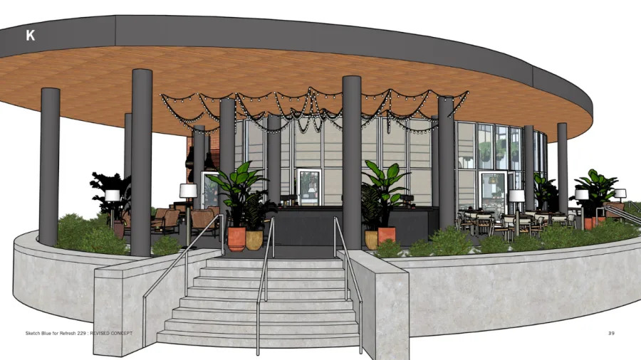 The yet-to-be-named Mediterranean restaurant is expected to open in spring 2026. (Courtesy Photo/Sketch Blue)