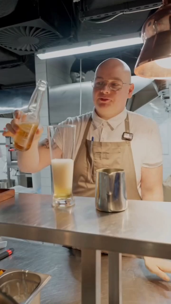 This guy made matcha beer.