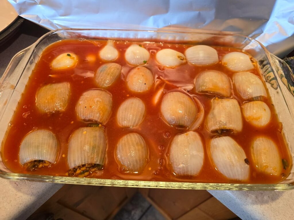 Chorizo Stuffed Onions