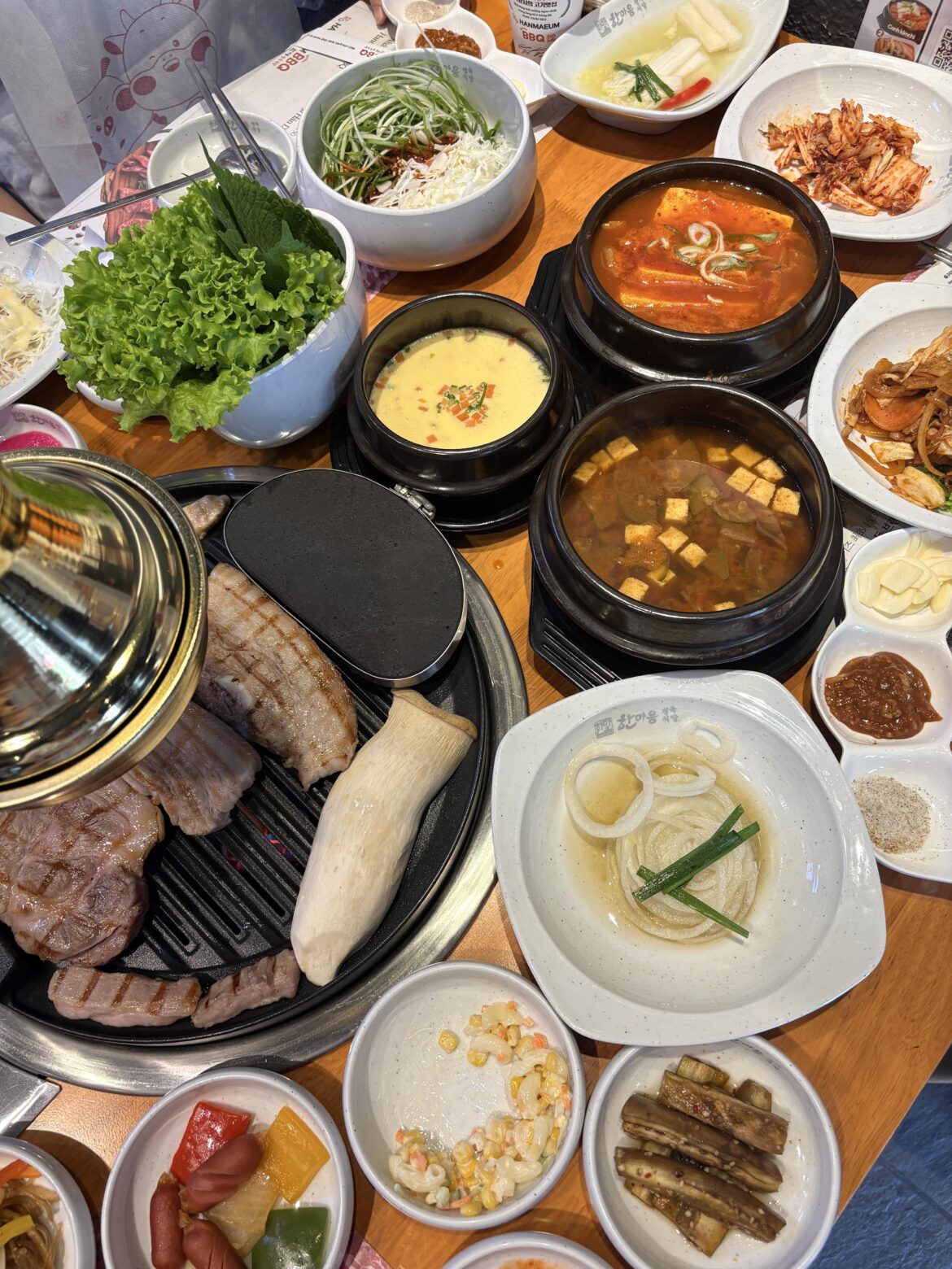 Nothing beats Korean BBQ with all the banchan