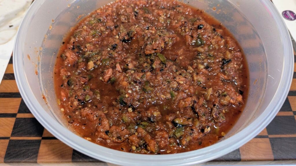 Standard Red Salsa and aln Arbol Salsa