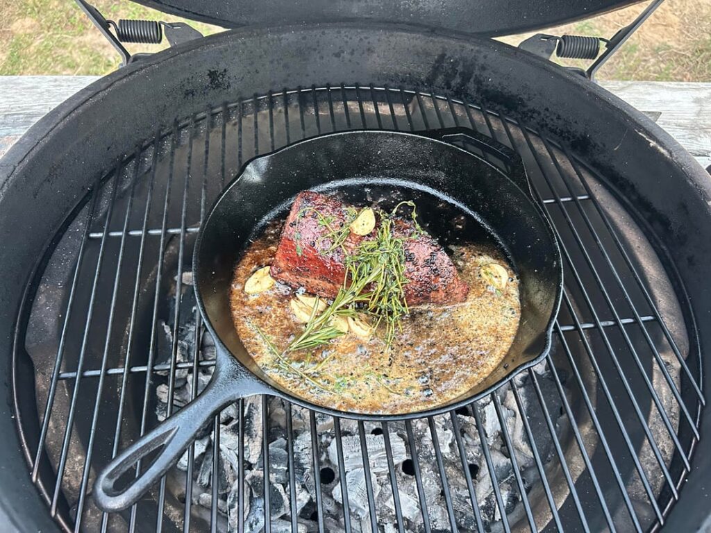 Chateaubriand, Brussels and hasselbeck potatoes on the egg!