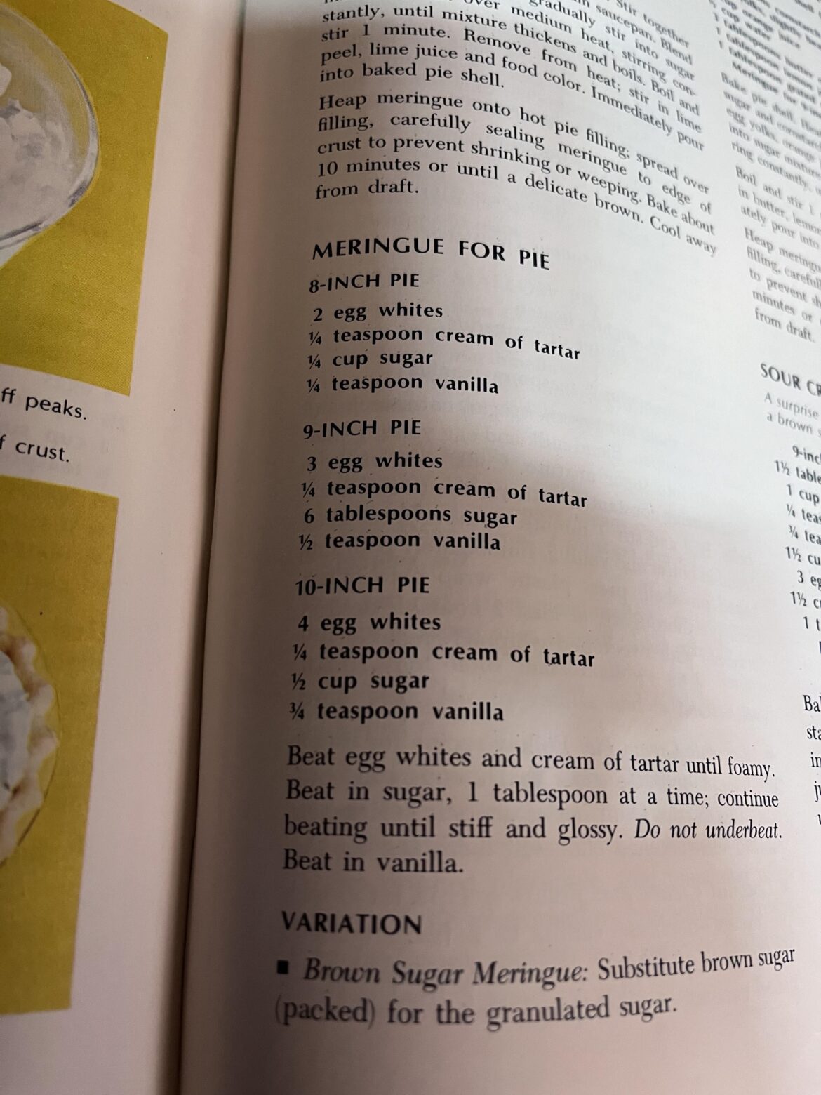 Meringue Recipe for Lemon Pie