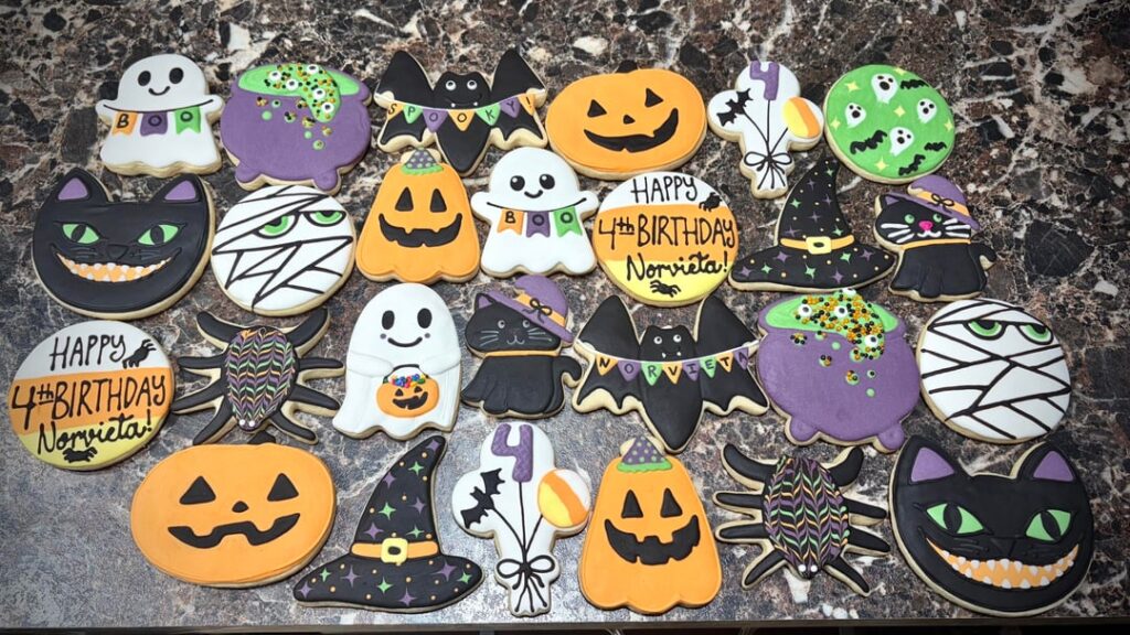 A Halloween birthday set for a 4 year old