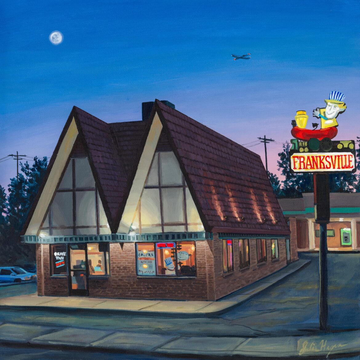 Visited and painted Franksville this week as part of my journey to paint every Chicago hot dog stand. Here are the results! What stand should I paint next?