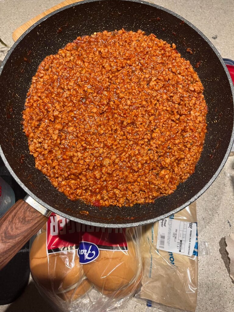 Hot chicken sausage Tabasco scorpion sloppy joe