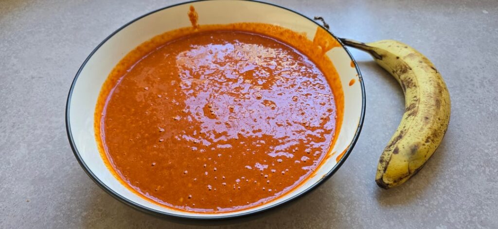 Chiltepin Hot Sauce(Banana for scale)