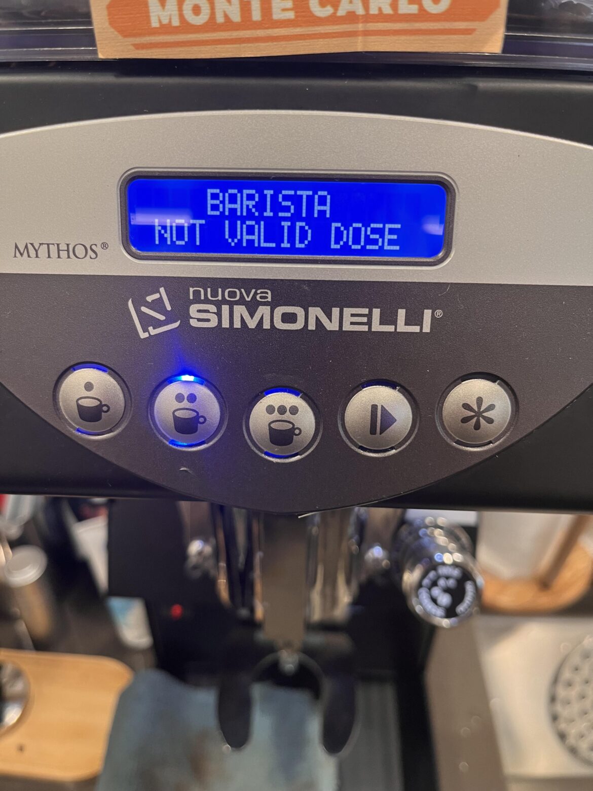 Has anyone seen this before?? Nuova mythos error message