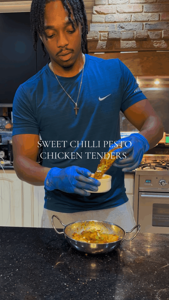 Sweet Chilli Pesto Cornflake Chicken Tenders 🤤