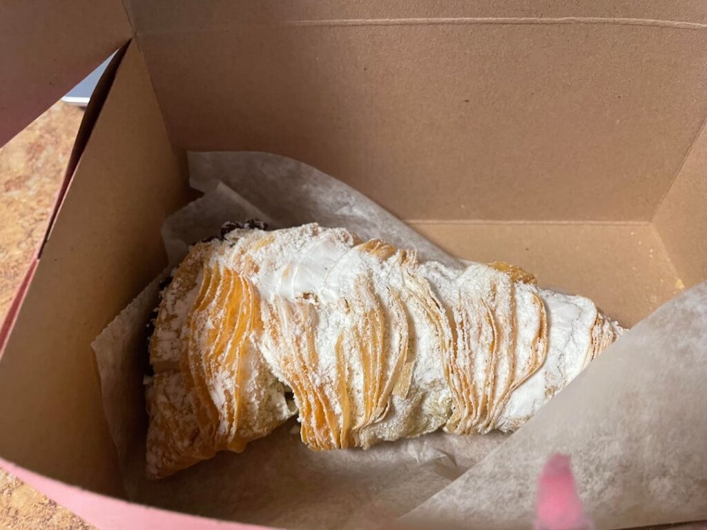Cannoli-filled “lobster tail”