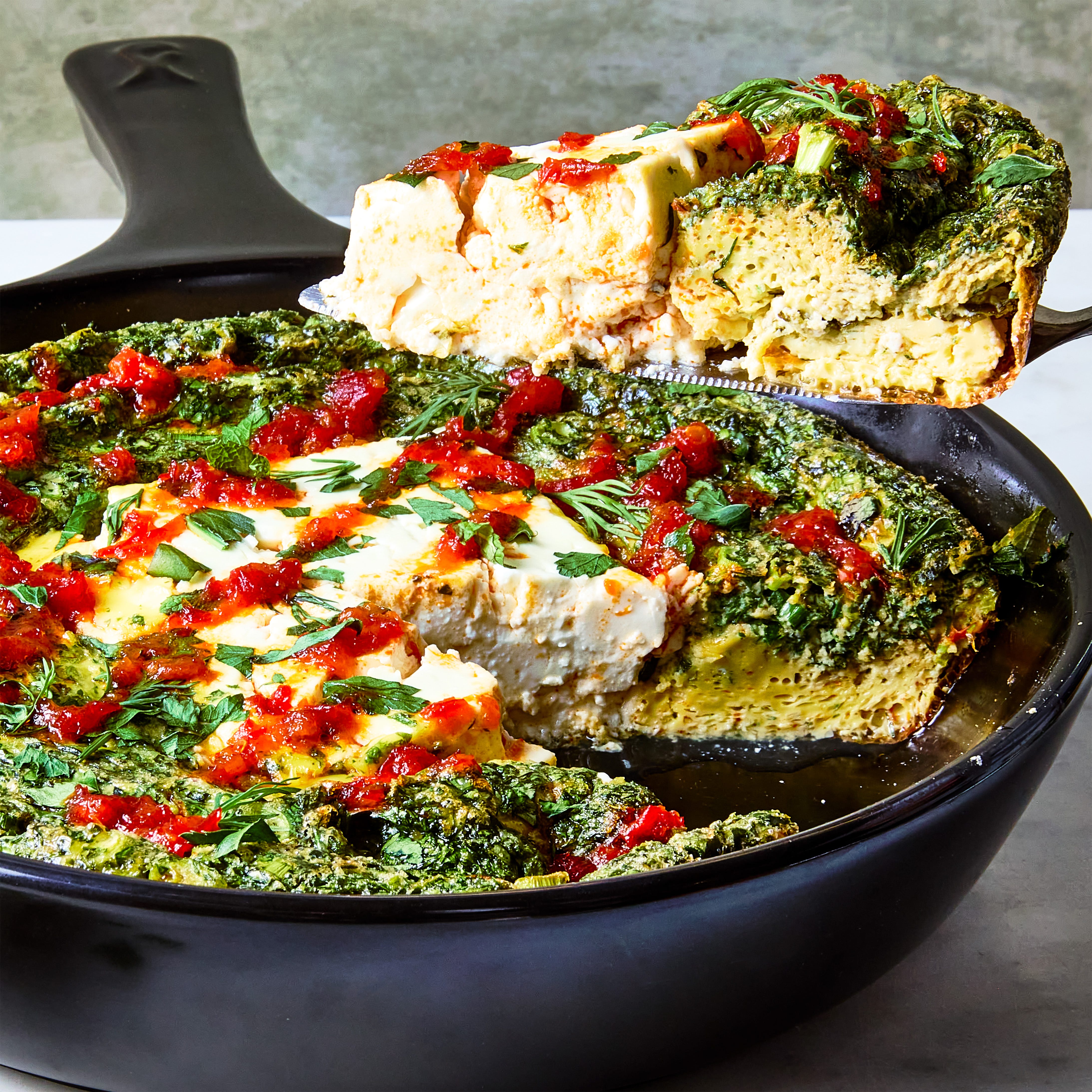 baked feta frittata