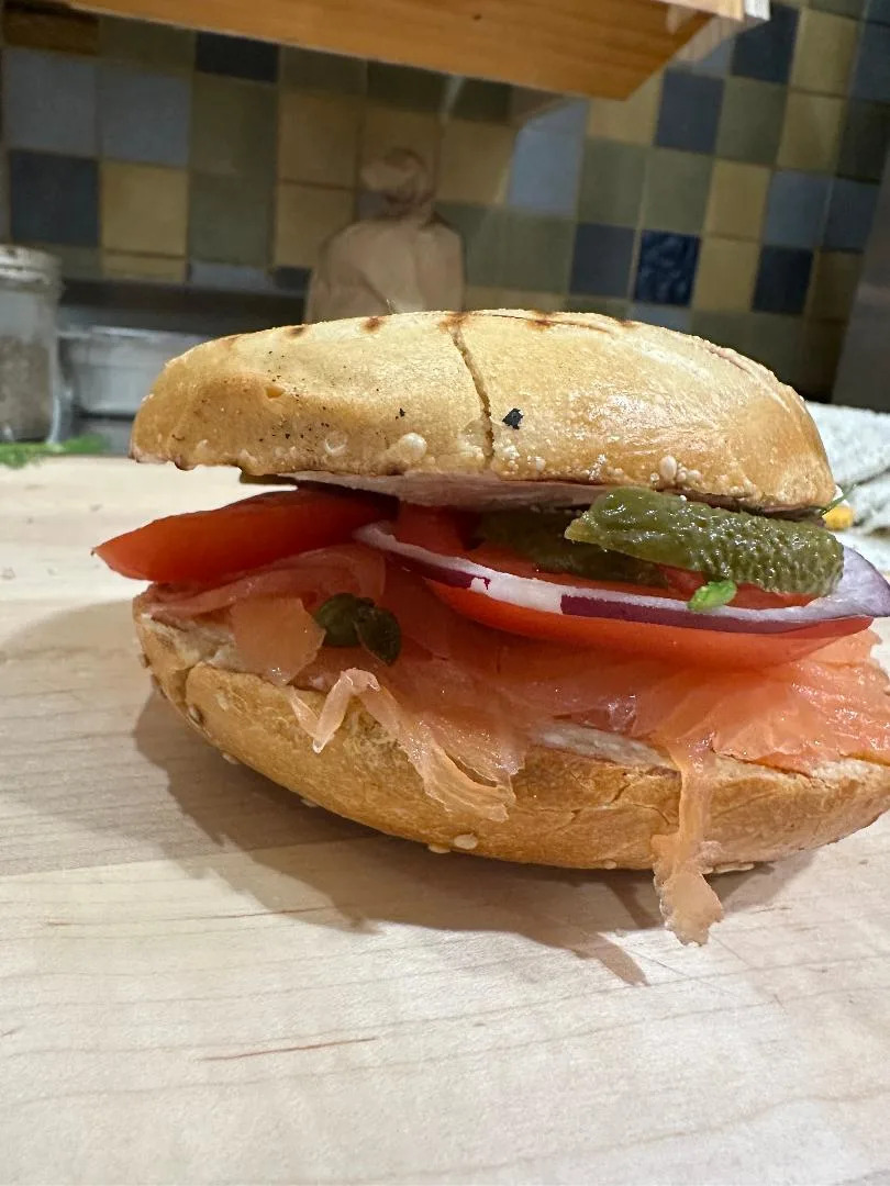 The Lox bagel at Amici Market is part of a new Italian-style bagel menu called Eatza.