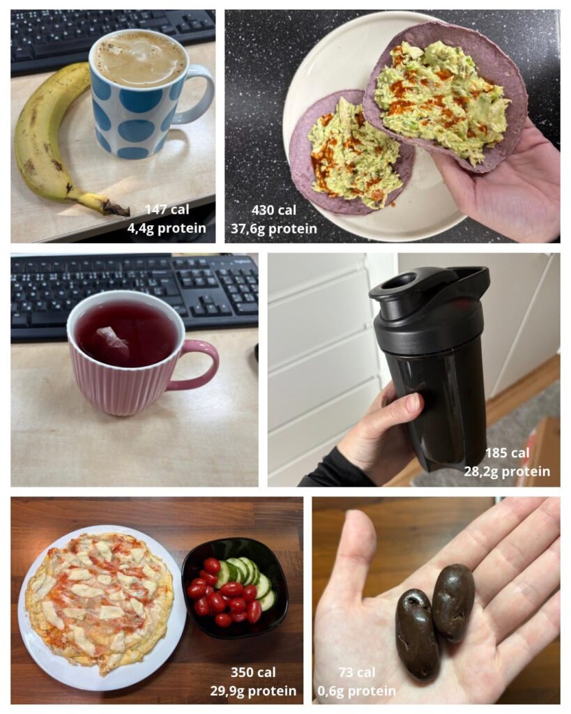 What I ate yesterday - 1193 calories, 101g protein