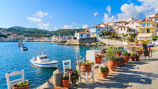 Try Greek salad on Samos, an island in the eastern Aegean Sea.