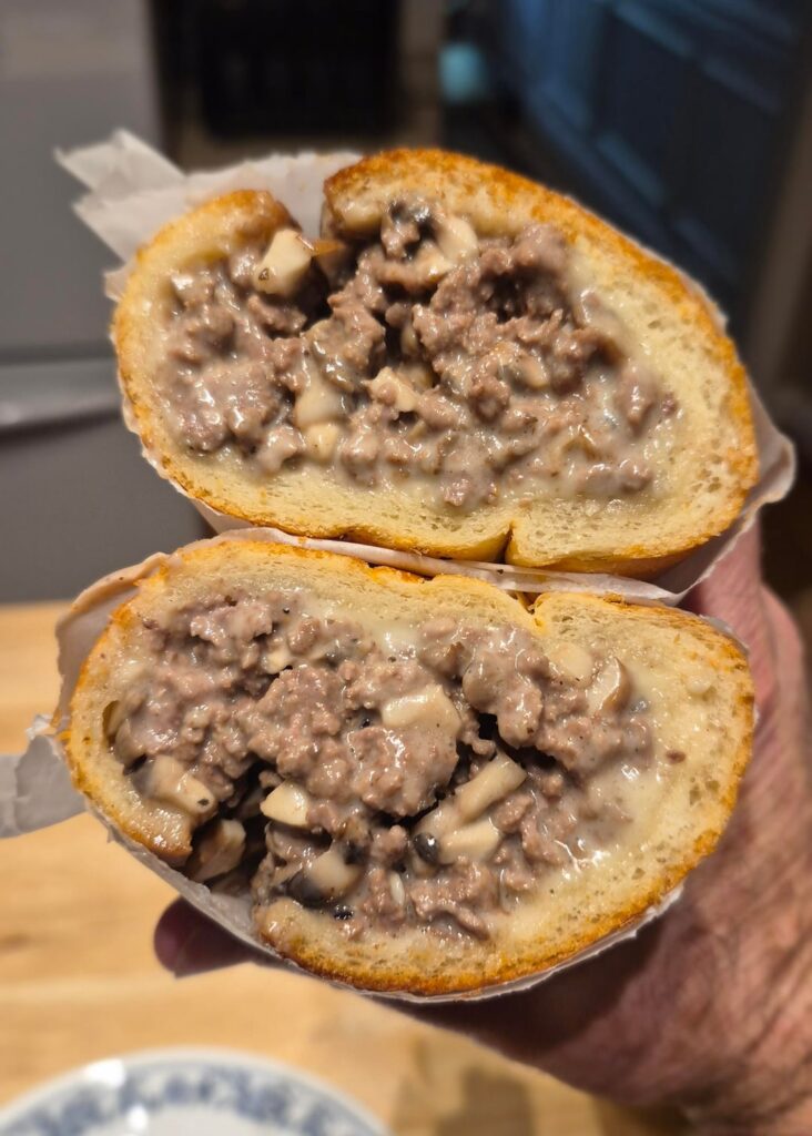 Something between a Chopped Cheese and a Cheesesteak.