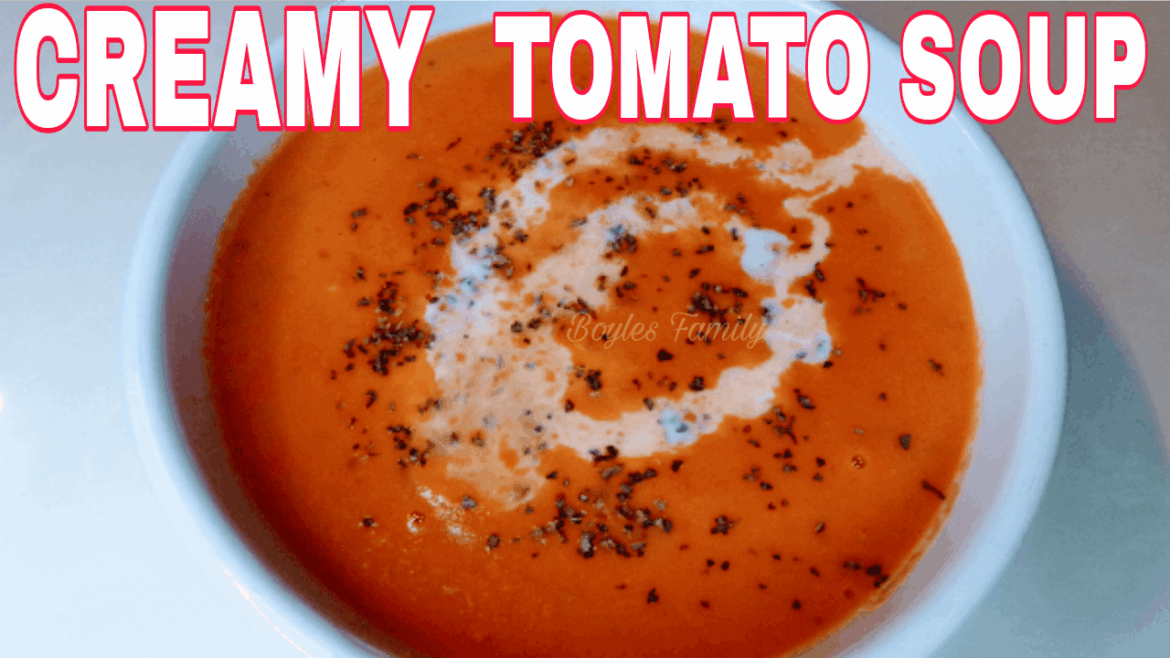 I had a lot of ripe tomatoes. I made an easy tasty Tomato Soup!
