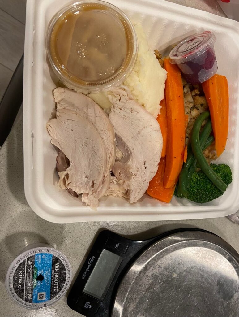 How many calories in this takeout thanksgiving dinner How many calories in this takeout thanksgiving dinner