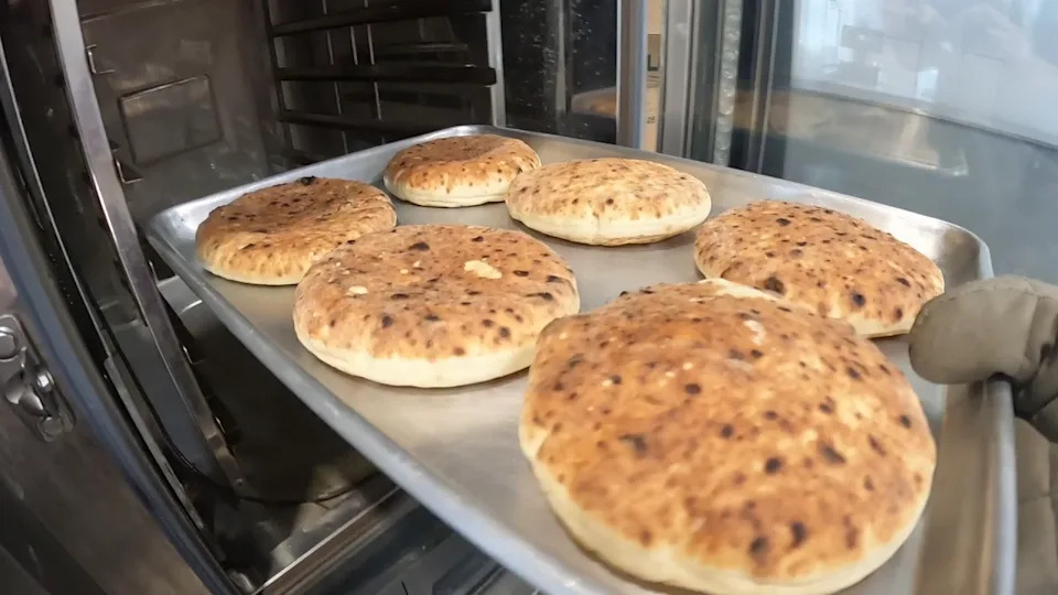 <div>Pitas baked at Boustan</div>