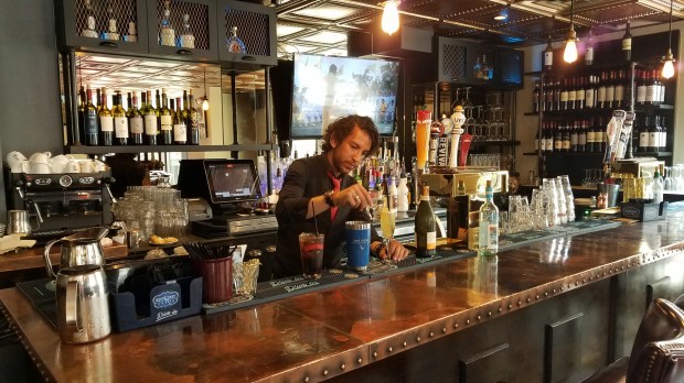 JULY 10, 2019, BOSTON - The bar at Mast', on...