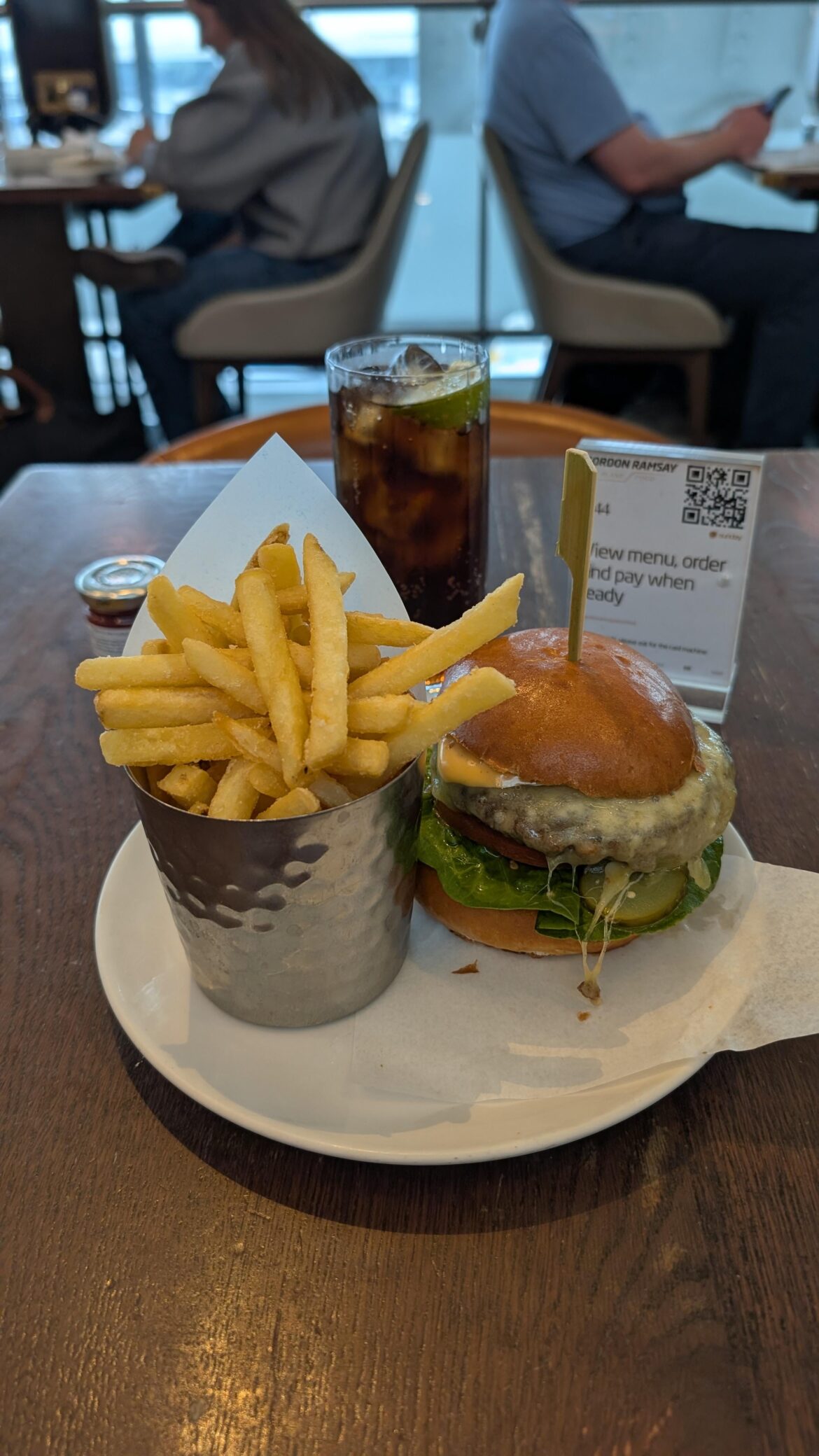 [i ate] Gordon Ramsay Plane Food Dry Age Beef Burger