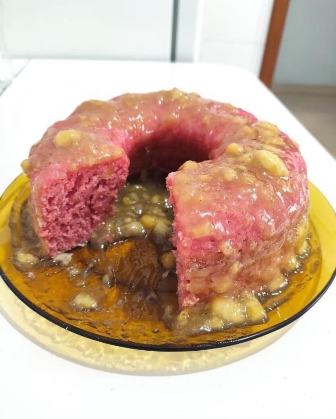 Found this on Facebook - red velvet with pineapple topping