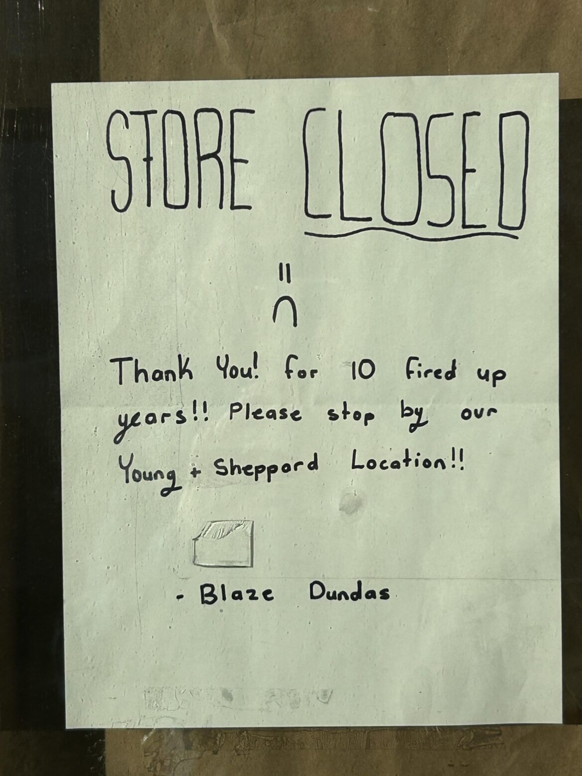 Sad to see Blaze Pizza at Sankofa Square shut down!
