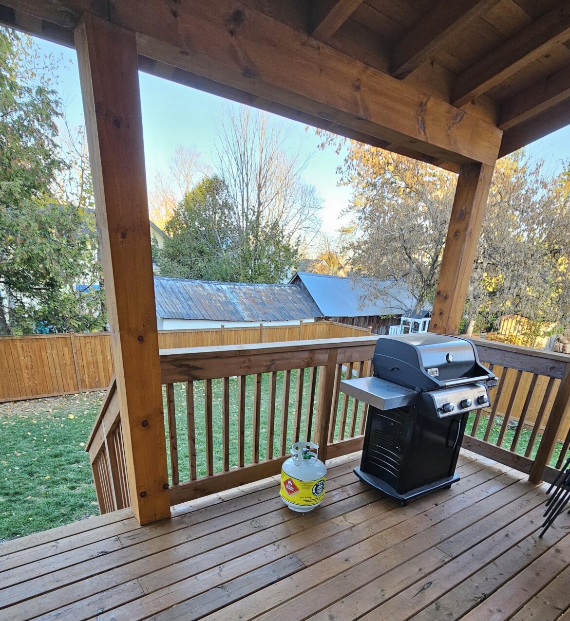 Is it okay to put a pellet smoker where the bbq and propane tank are? Is it okay to put a pellet smoker where the bbq and propane tank are?