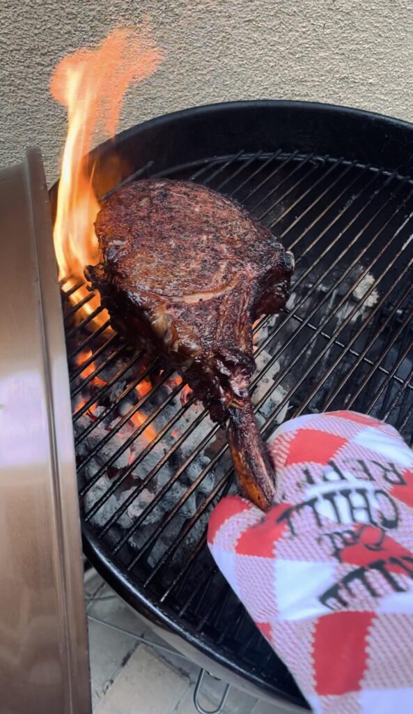 Tomahawk for breakfast cuz I can