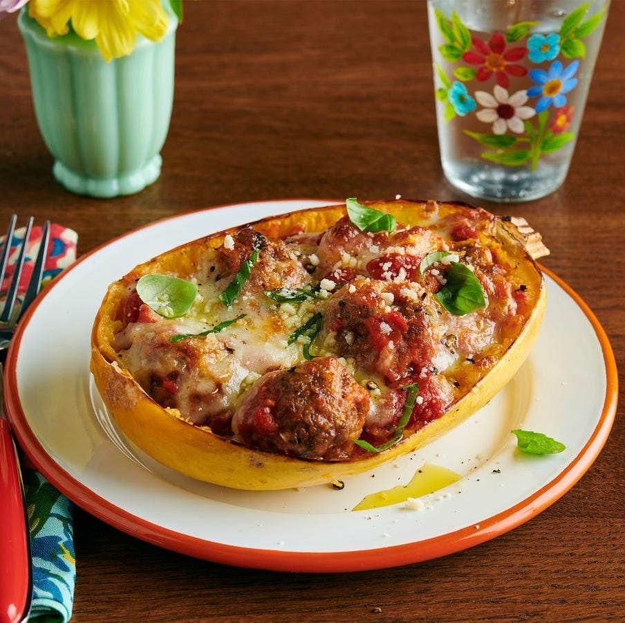 cozy recipes to cook in october spaghetti squash and meatballs