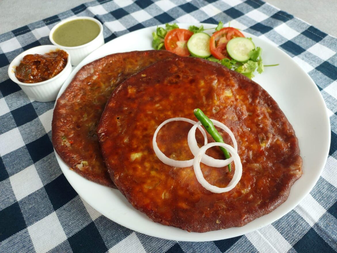 Beetroot Cottage Cheese (Paneer) Paratha
