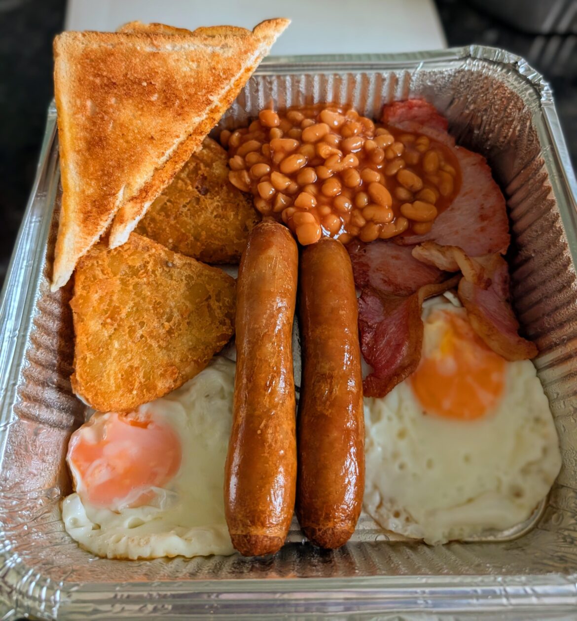 Birthday Fry Up delivery. 2 of these for £19.80. That's with 2 coffees included.