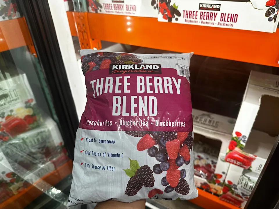 Kirkland Signature frozen three-berry blend