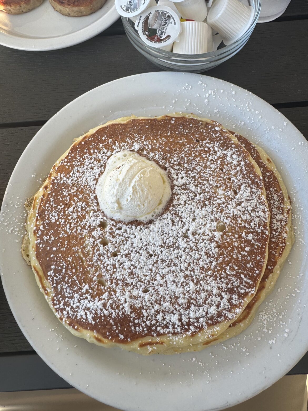 Short stack of buttermilk pancakes