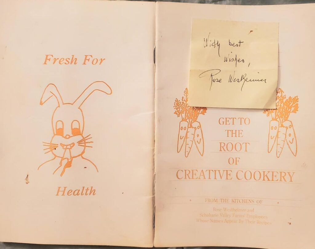 "Get To The Root Of Creative Cookery" from Westheimers Carrot Barn, Schoharie NY