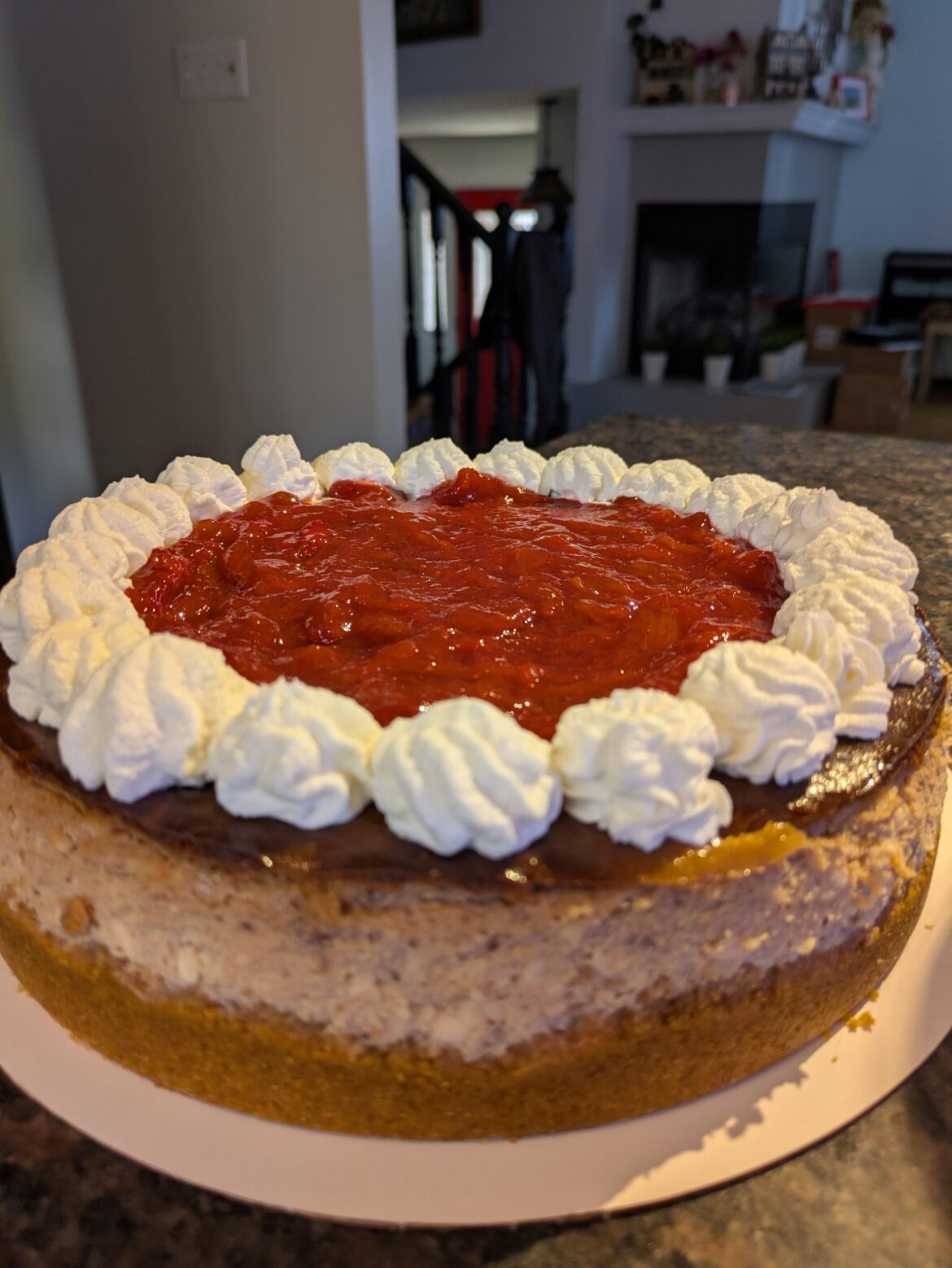 Strawberry Rhubarb Cheesecake