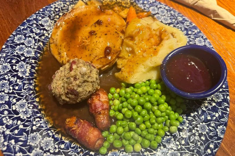 A turkey dinner as part of the Wetherspoons Christmas menu
