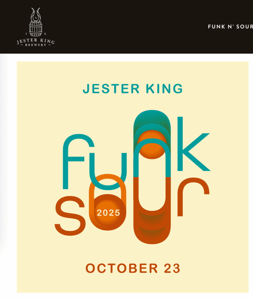 2 tix avail -Jester King foodie event (Thur 10/23) – 25 paired courses + unlimited pours for 3 hours at “Funk N Sour” 2 tix avail -Jester King foodie event (Thur 10/23) - 25 paired courses + unlimited pours for 3 hours at "Funk N Sour"