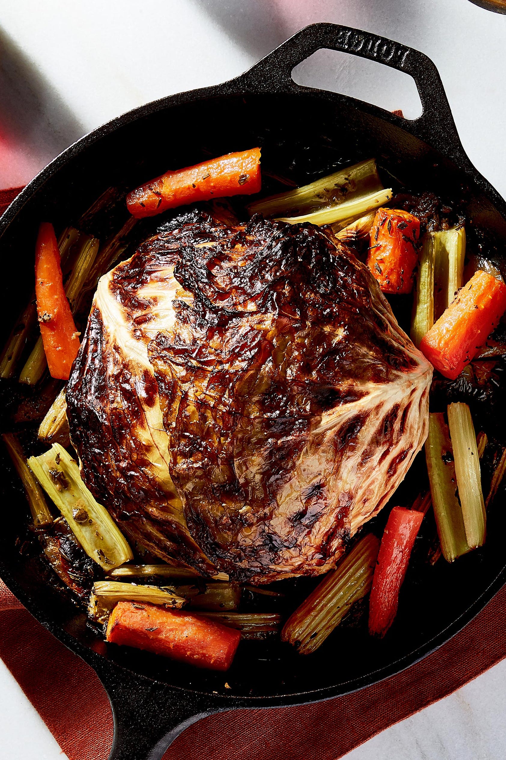 whole roasted cabbage