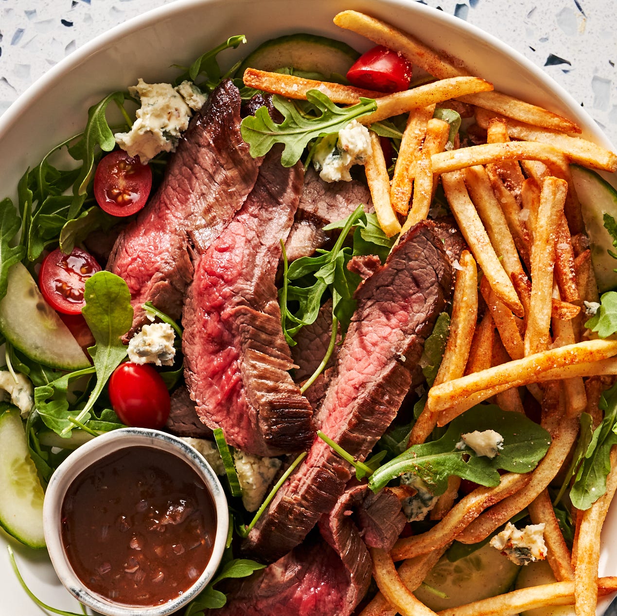 steak frites salad