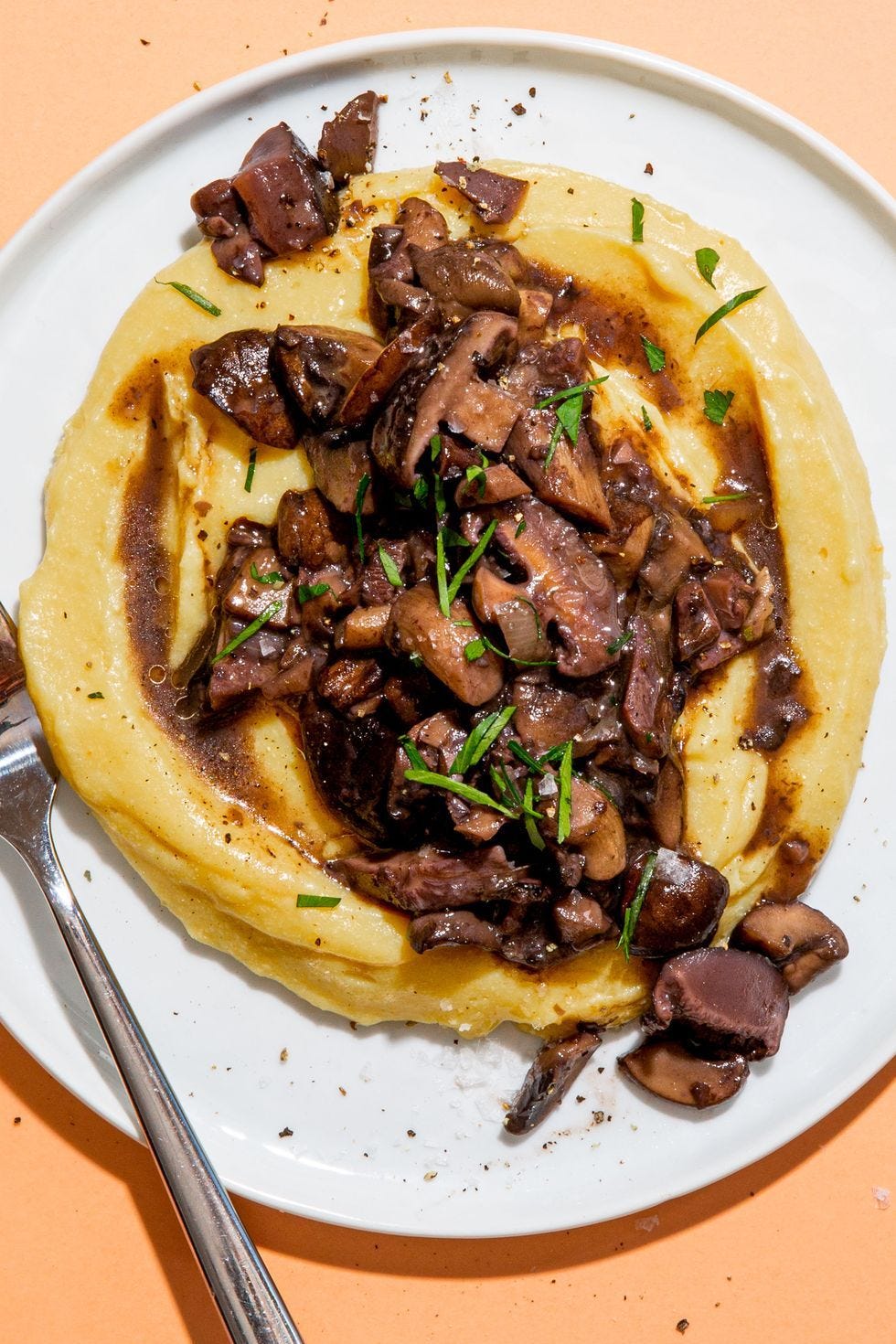 polenta with wild mushroom ragú