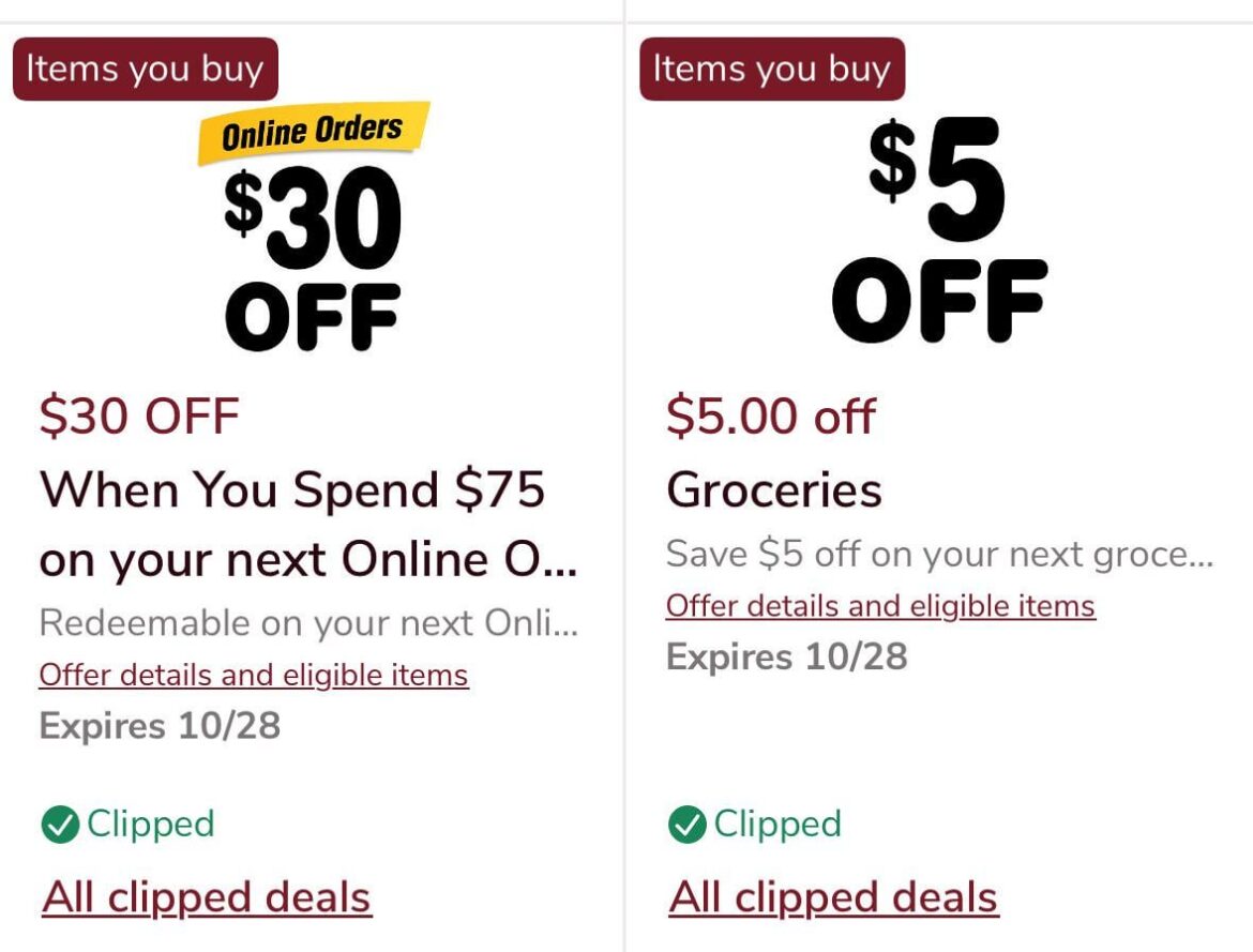 Safeway Coupons through 10/28