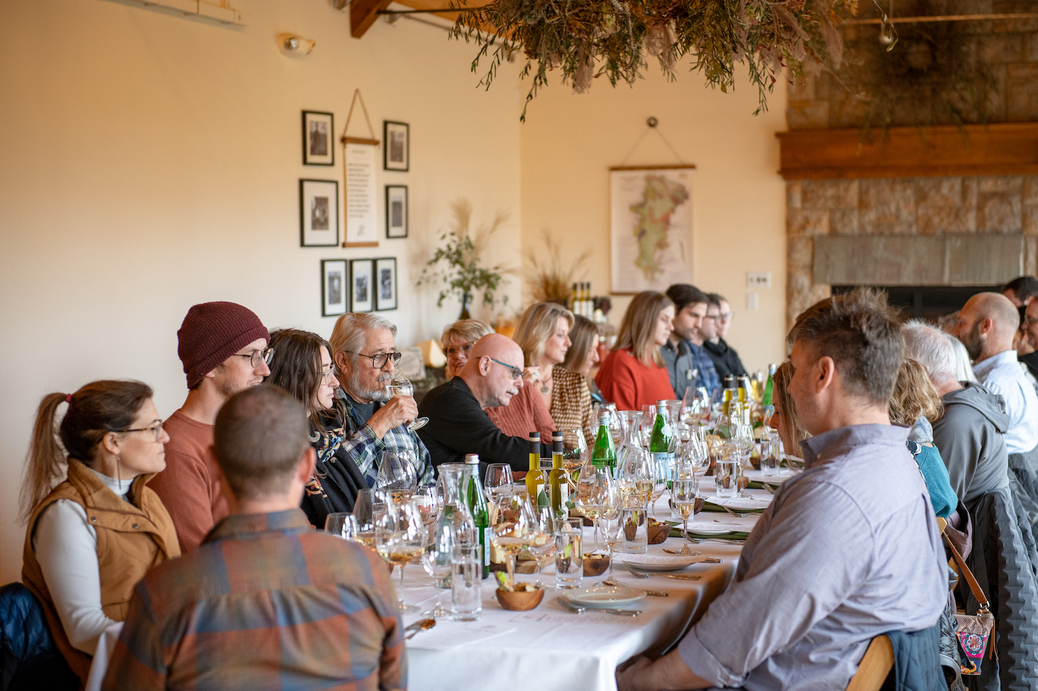 Dinner at the Olio Nuovo Festival at Durant. 