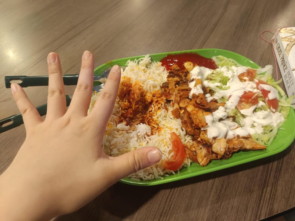 Turkish chicken sharwama with basmati rice